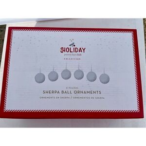 Pottery Barn Kids Shatterproof Sherpa Ornaments, Set of 6